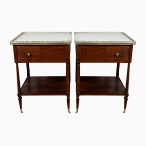 Louis XVI Lounge Tische aus Mahagoni, 2er Set