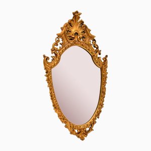 French Rococo Style Gilt Wood Mirror, 1930s