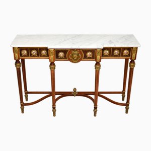 French Marble Top Console Table, 1930s