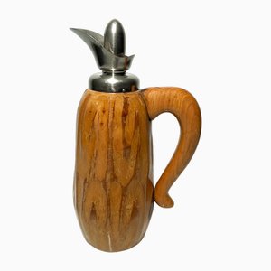 Brocca/Thermos in legno di Aldo Tura per Macabo