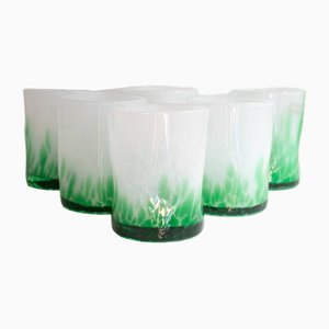 Vasos de agua italianos vintage de cristal de Murano de Maryana Iskra Verres para Ribes, 2010. Juego de 6