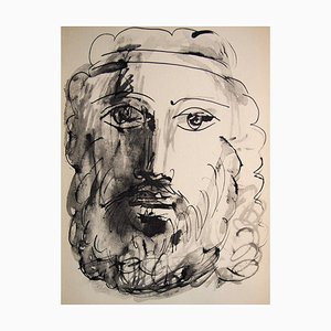 Pablo Picasso, Männerportrait, Original Lithographie, 1957