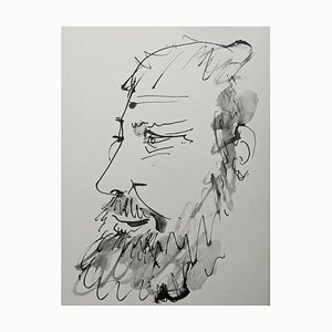 Lithographie Originale, Pablo Picasso, Profil d'Homme à Gauche, 1957