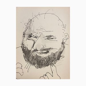 Lithographie Originale Pablo Picasso, Portrait de Vieil Homme, 1957