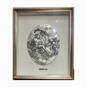 Barockes 800 Silber Relief Gemälde des Frühlings