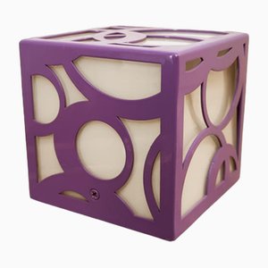 Lampada Cube vintage viola e bianca