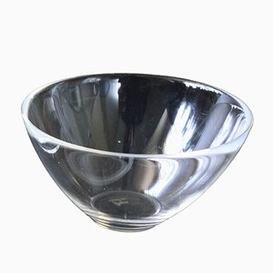 Small Fuga Bowl in Glass by Sven Palmqvist for Orrefors, 1970s