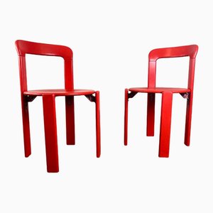 Bemalte Vintage Stühle von Bruno Rey für Kusch+Co., 1970er, 2er Set