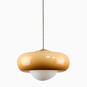 Space Age Brown Pendant Lamp from Guzzini, 1960s
