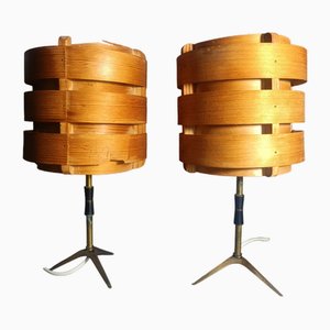 Nordic Rocket Table Lamps in the style of Agne Jacobson, Set of 2