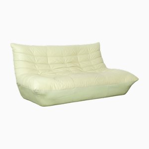 Vintage Sofa aus grünem Leder