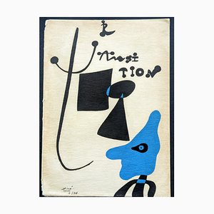 Joan Miro, Transition / Personaggio surrealista, Litografia, 1936