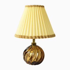 Murano Glass Ball Table Lamp from Venini, 1950s