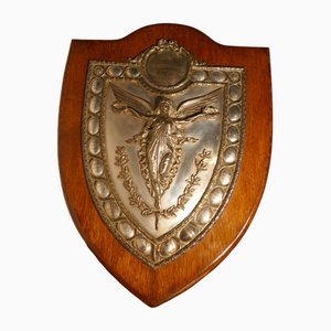 Große Arts and Crafts Shield Trophy mit Nike der Siegesgöttin, 1920er