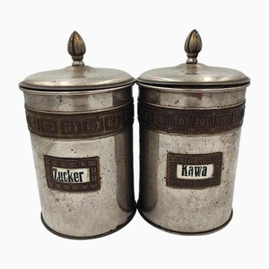 Art Deco Coffee and Sugar Containers, 1920s, Set of 2