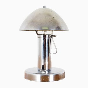 Lámpara de mesa en cromo y acero