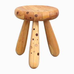Swedish Milking Stool in Pine and Teak by Andreas Zätterqvist, 2010s