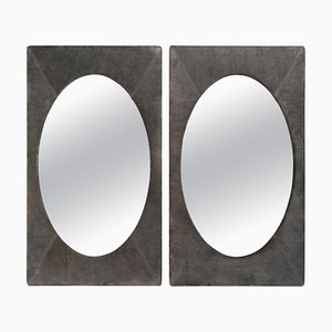 Mid-Century Modern Oval Wall Mirrors attributed to Sergio Rodrigues, 1960s, Set of 2