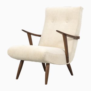 Fauteuil en Tissu Crème, 1950s