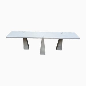 Vintage Console Table in Stone by Angelo Mangiarotti for Skipper, 1980s