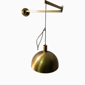 Vintage Wall Lamp in Braved Iron with Double Extension, 1960s