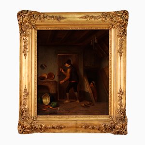 Venneman, Figurative Scene, Mid-19th Century, Oil on Panel, Framed