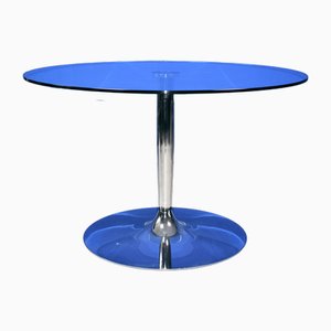 Round Tempered Glass Dining Table by Calligaris