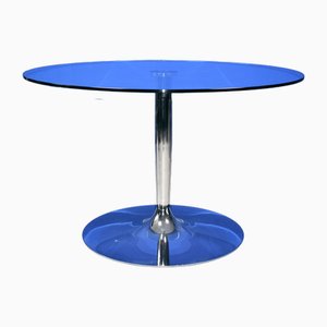 Table de Salle à Manger Ronde en Verre Trempé par Calligaris