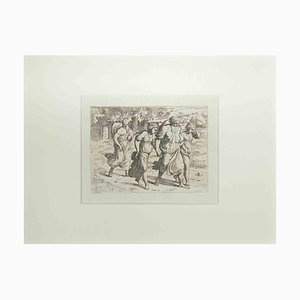Giovanni Lanfranco, Genesis 19, Old Testament Story, Etching, 1600s