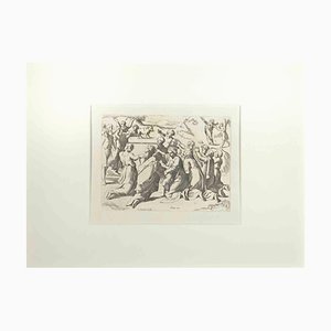 Giovanni Lanfranco, Genesis 32, Old Testament Story, Etching, 1600s