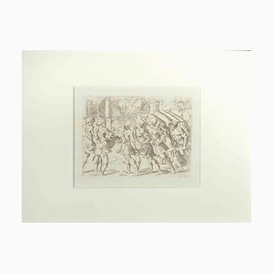 Giovanni Lanfranco, Joshua 6, Old Testament Story, Etching, 1600s