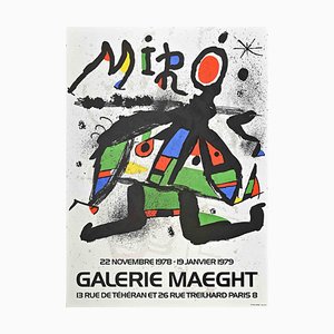Poster vintage del Museo d'arte moderna di Joan Mirò, 1978