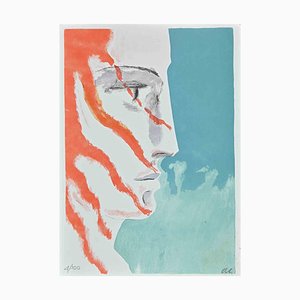 Lithographie Arturo Carmassi, Red Hair Profile, 1973