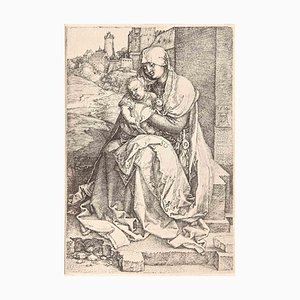 D'après Albrecht Dürer, La Vierge à l'Enfant, Gravure Sur Bois, Début du 20e Siècle