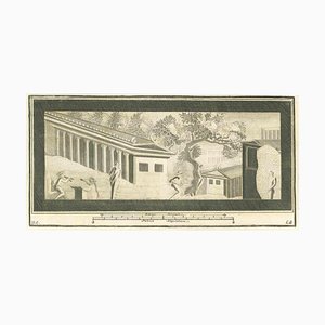 Various Artists, Roman Temple Fresco, Etching, 18th Century