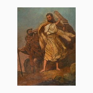 Desconocido, Moisés, Pintura al óleo, Principios del siglo XX