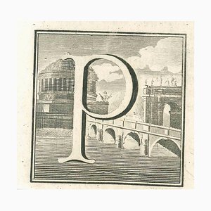 Luigi Vanvitelli, Lettera dell'alfabeto P, Acquaforte, XVIII secolo