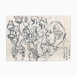 Reynold Arnould, Still Life, Ink Drawing, Mid-20th Century