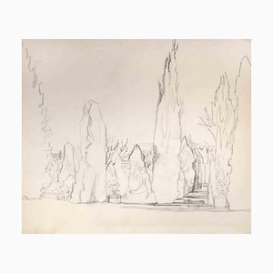 Reynold Arnould, Landscape, Drawing on Paper, Mid-20th Century