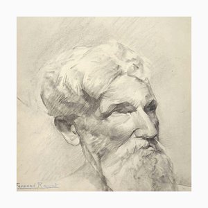 Albert Fernand-Renault, Portrait, Drawing, 1950s