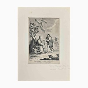 Pietro Monaco, Pan with Cristo, Woodcut Print, 18th Century