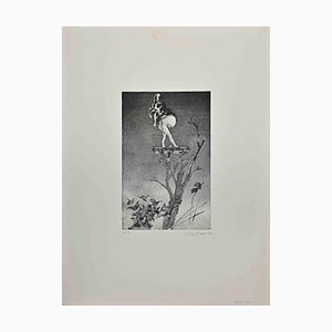 Leo Guida, Uomo sull'albero, Acquaforte, 1972