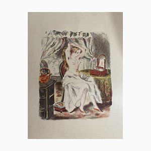 Jacques Marie Gaston Onfroy de Bréville, Retrato de mujer, Litografía sobre papel, siglo XX