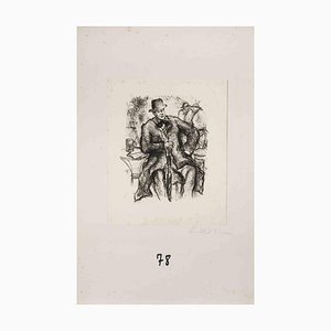 Luc-Albert Moreau, Elegant Man, litografia, inizio XX secolo