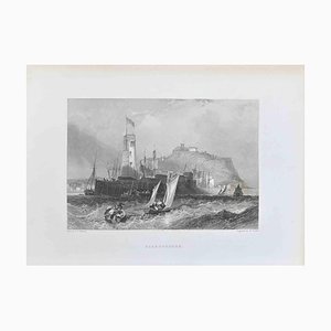 Lithographie James Duffield Harding, Scarborough, 19ème Siècle