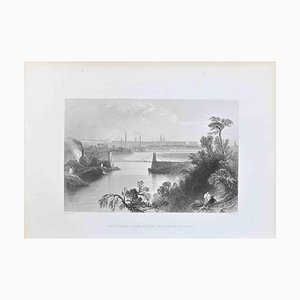 William Henry Bartlett, Aberdeen von oberhalb der Kettenbrücke, Lithographie von WH Bartlett -19th Century