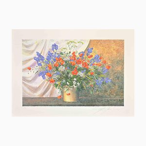 Franco Bocchi, flores silvestres, serigrafía, años 80
