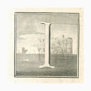 Luigi Vanvitelli, Letter of the Alphabet I, Etching, 18th Century