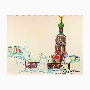 Reynold Arnould, Moscow, Marker Drawing, 1970