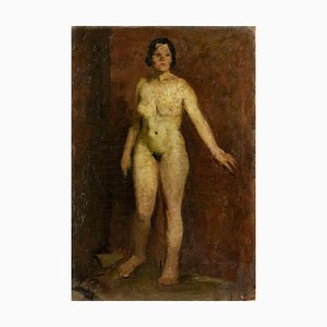Inconnu, Modèle nu, Peinture à l'huile, Milieu du XXe siècle